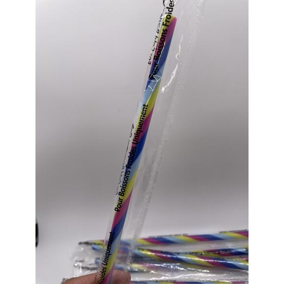 Starbucks Rainbow Reusable Straw For Cold Beverages 2024 Lot Of 7 NEW - Picture 2 of 5